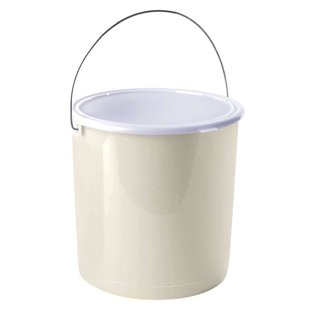 CUBETA GRANDE C/TAPA (15 L) - MARFIL