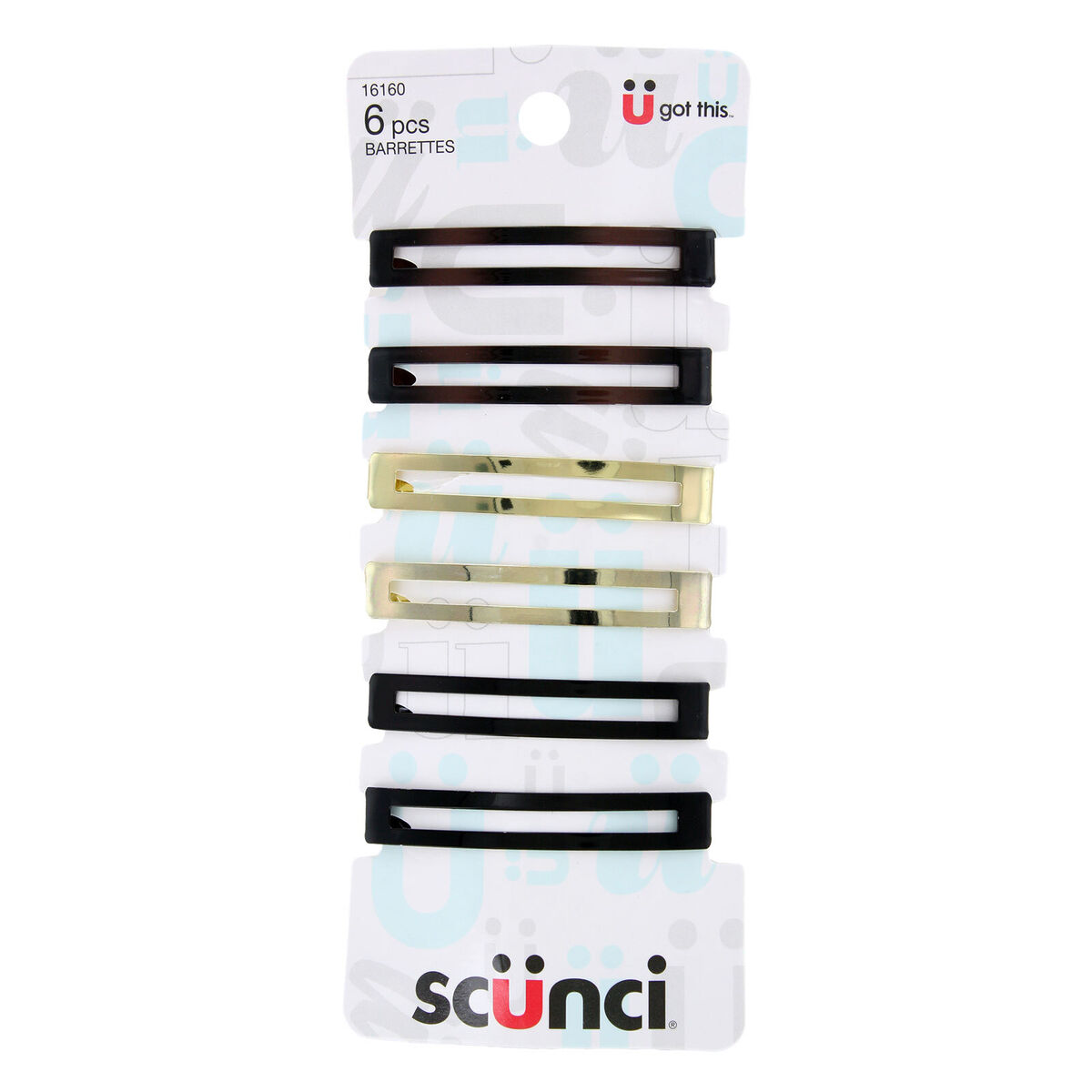 SET DE GANCHOS BARRETTES 6 PZS