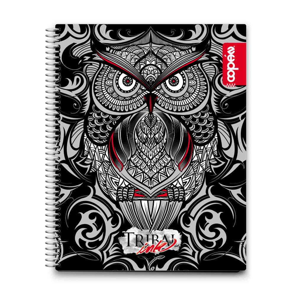 CUADERNO ESPIRAL 70HJS TRIBAL INK