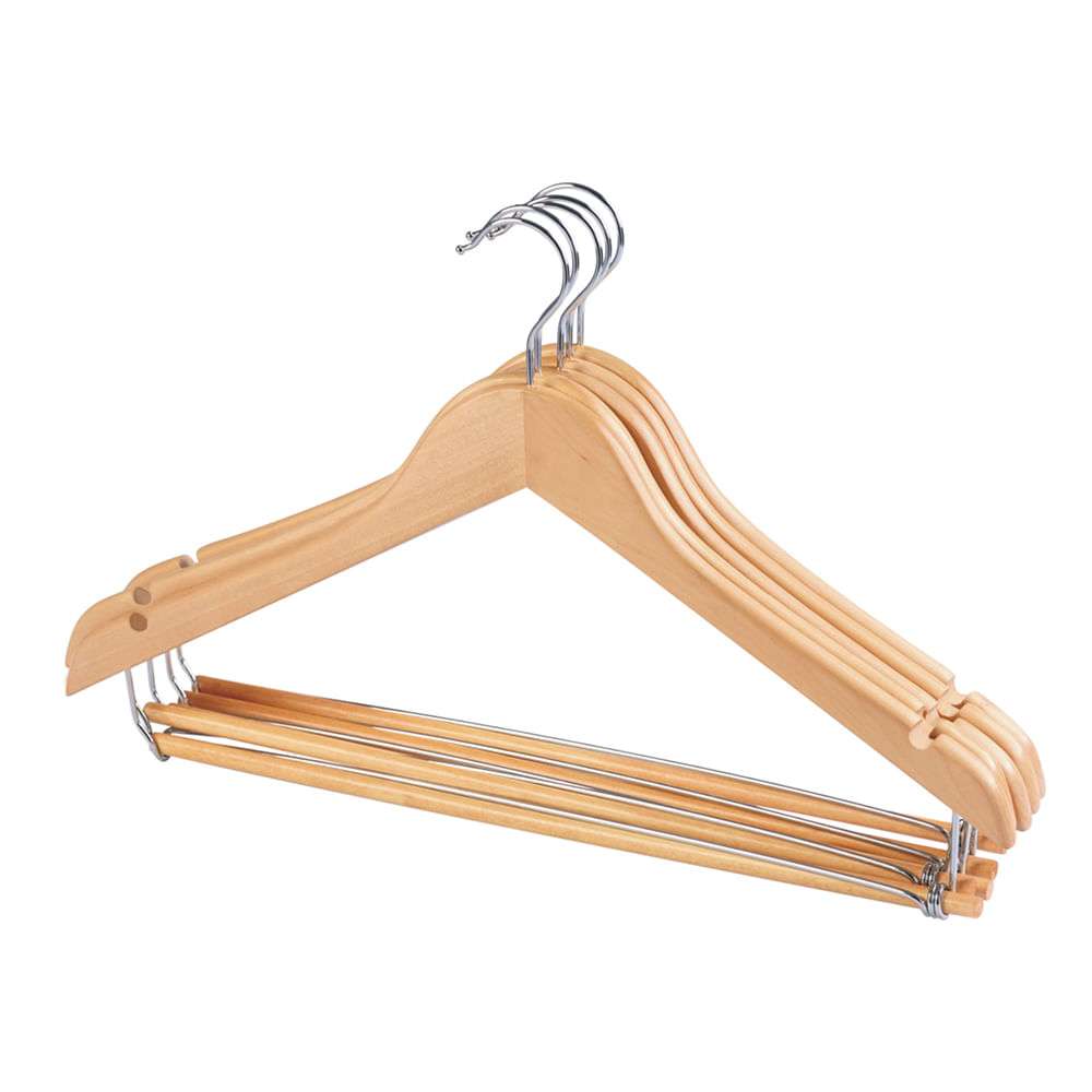 JGO D/GANCHOS D/MADERA P/PANTS 3PCS