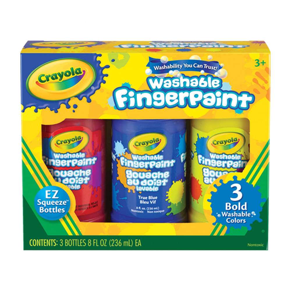 PINTURA LAVABLE P/DEDOS COLORES PRIMARIO