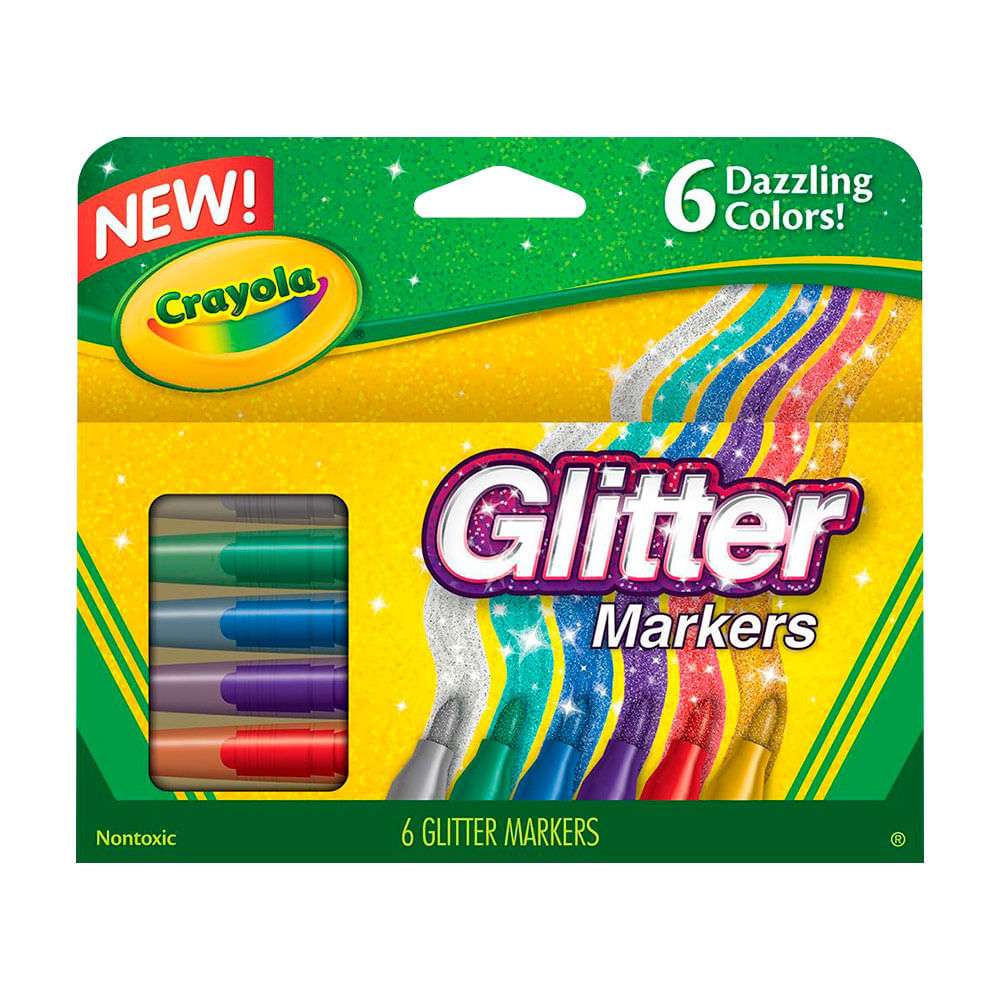 MARCADORES ESCARCHADOS 6PCS