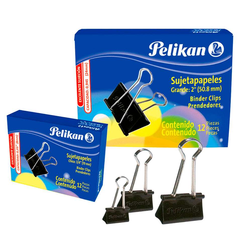 JGO D/GANCHOS SUJETAPAPELES GDE  2" 12PC