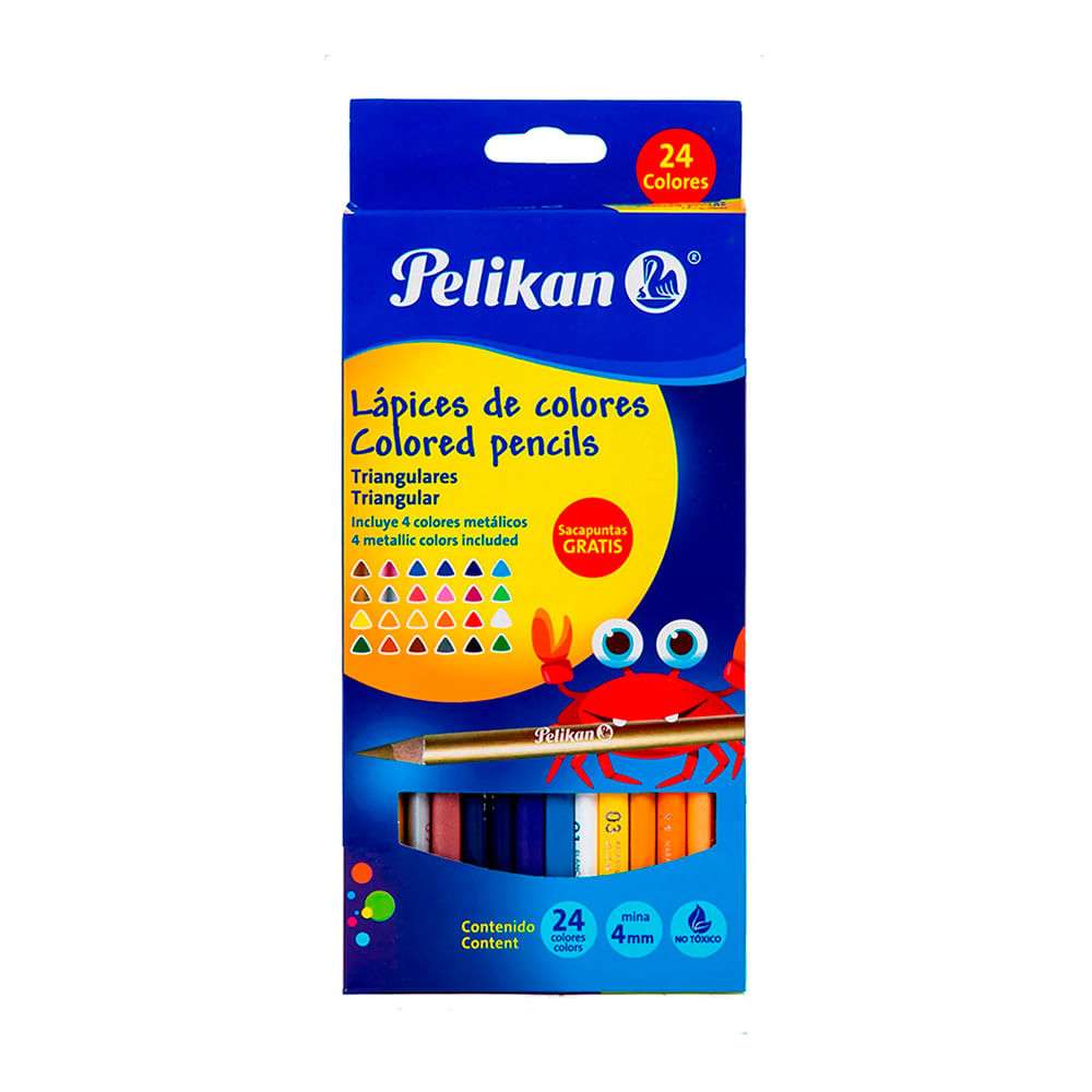 LAPIZ BICOLOR PELIKAN 24PCS