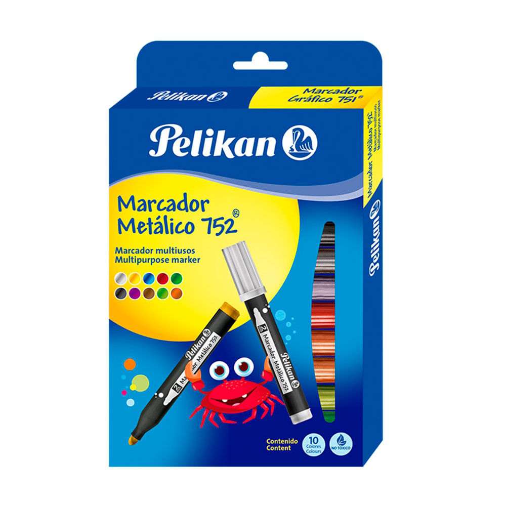 ESTUCHE MARCADOR METaLICO 10 COLORES SUR