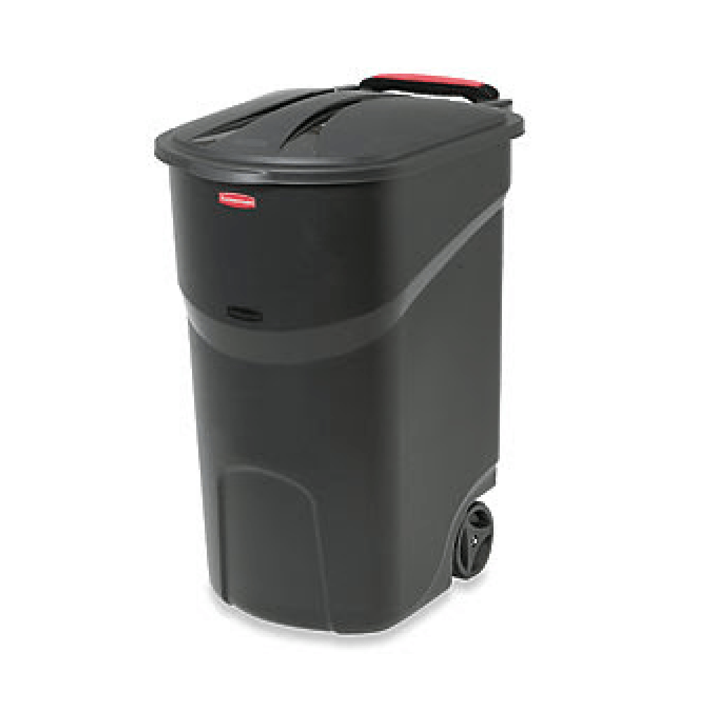 BASURERO PLAST. 45GL/170.3L C/RUEDAS NEG