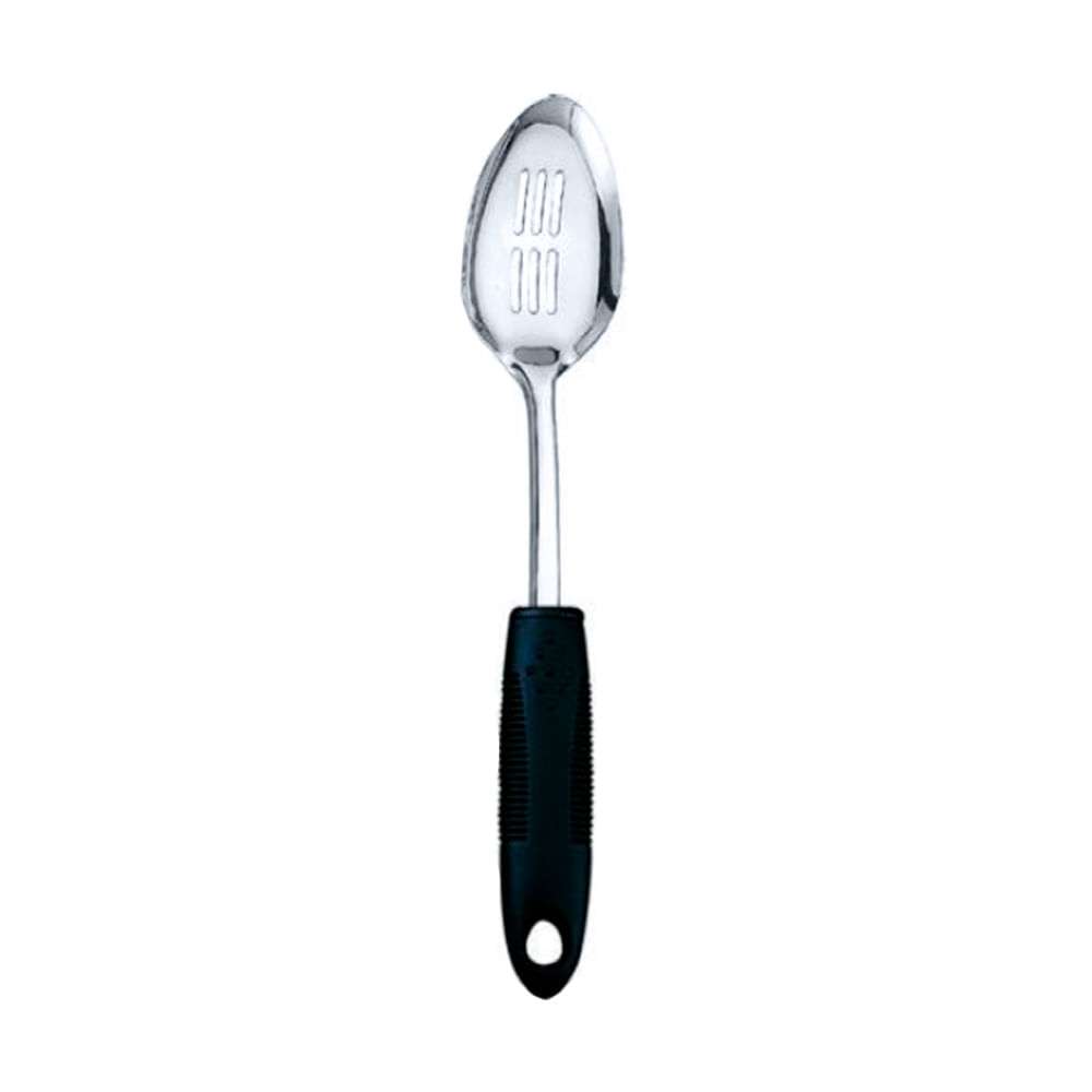 CUCHARON C/RANURAS P/SERVIR D/ACERO INOX