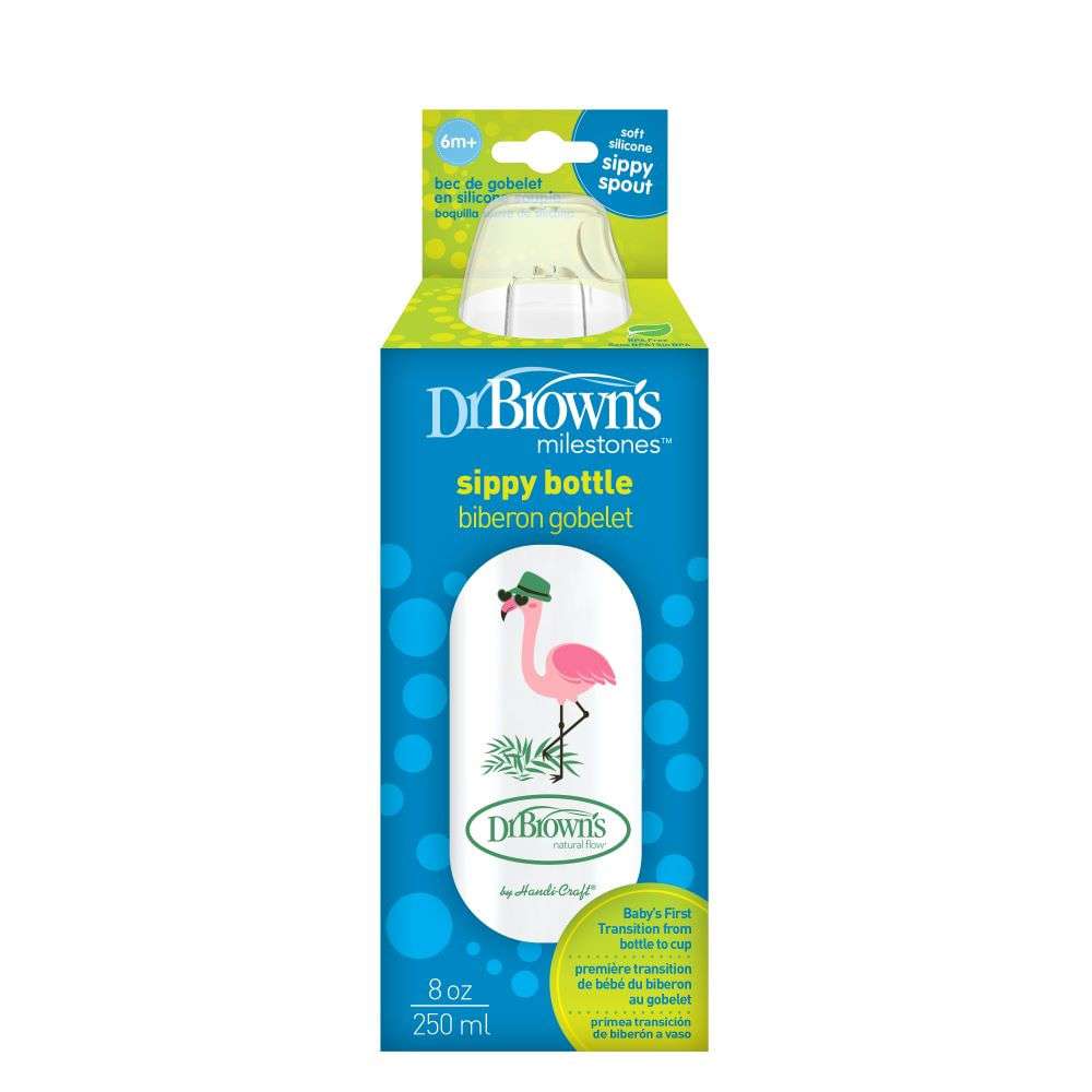 BIBERON SIPPY 8OZ/250ML NO F/FLAMINGO
