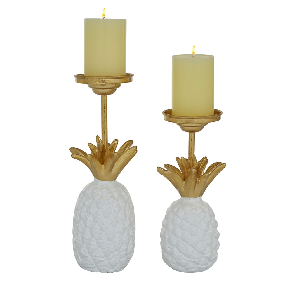 JGO D/CANDELABROS 10.5WX13"H PINEAPPLE
