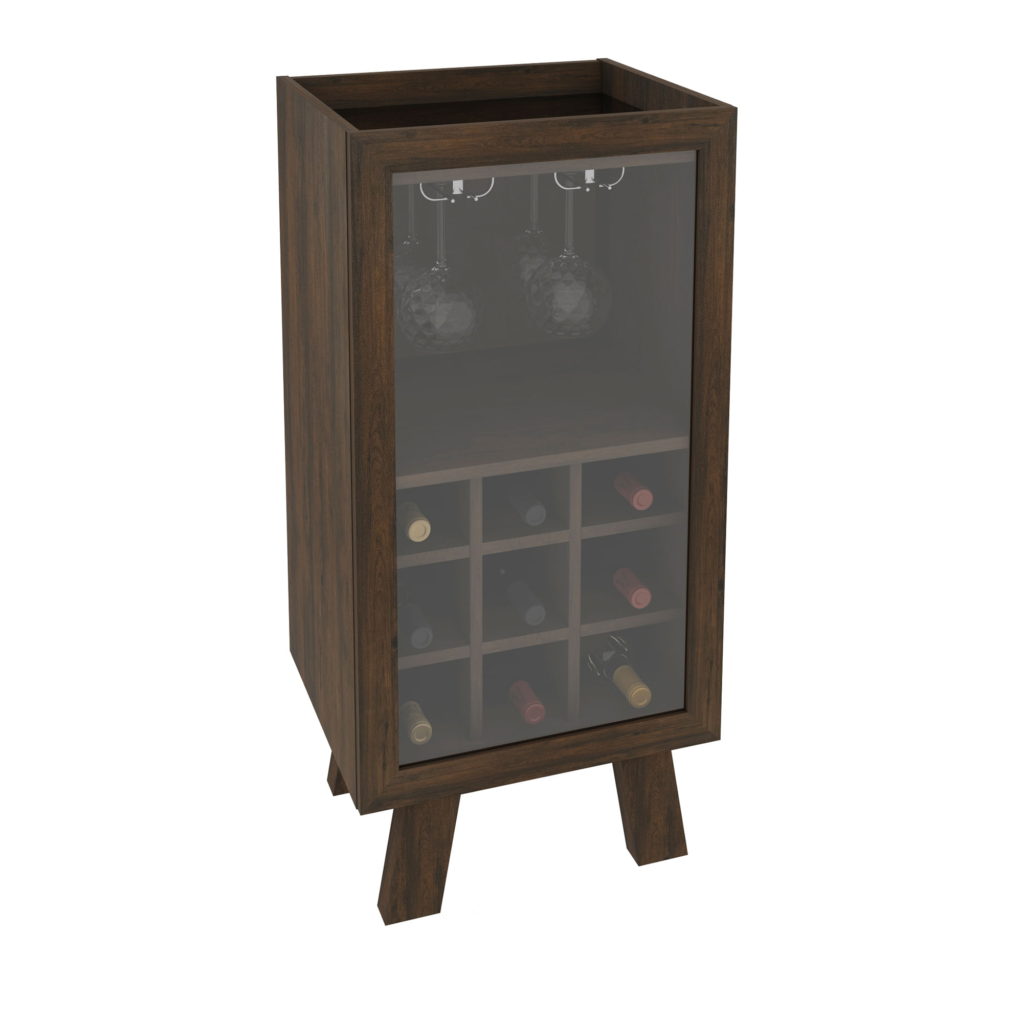 MUEBLE C/PUERTAS PARA VINOS RUSTICO
