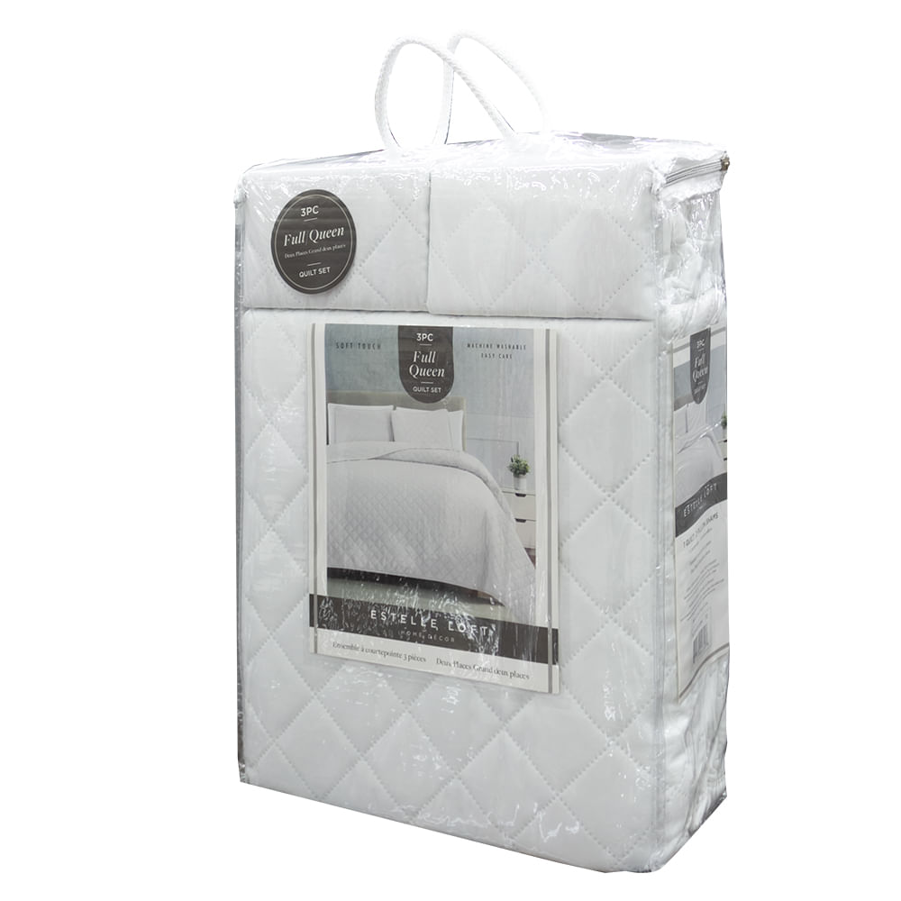 JGO D/EDREDON QUILT FULL/QUEEN 3PCS STDS