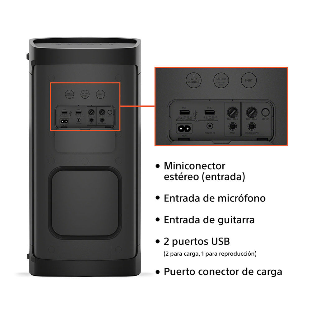 PARLANTE INALAMBRICO SONY SRS-XP500 120W