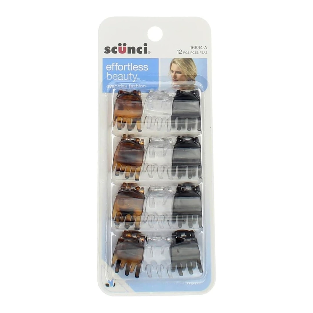 GANCHO PARA CABELLO SCUNCI JAW CLIP 12PC