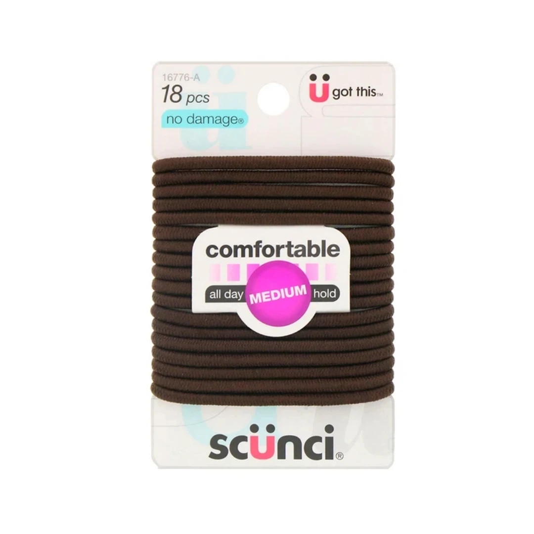 JGO D/COLAS ELASTICAS SCUNCI MEDIUM HOLD 18PCS CLR