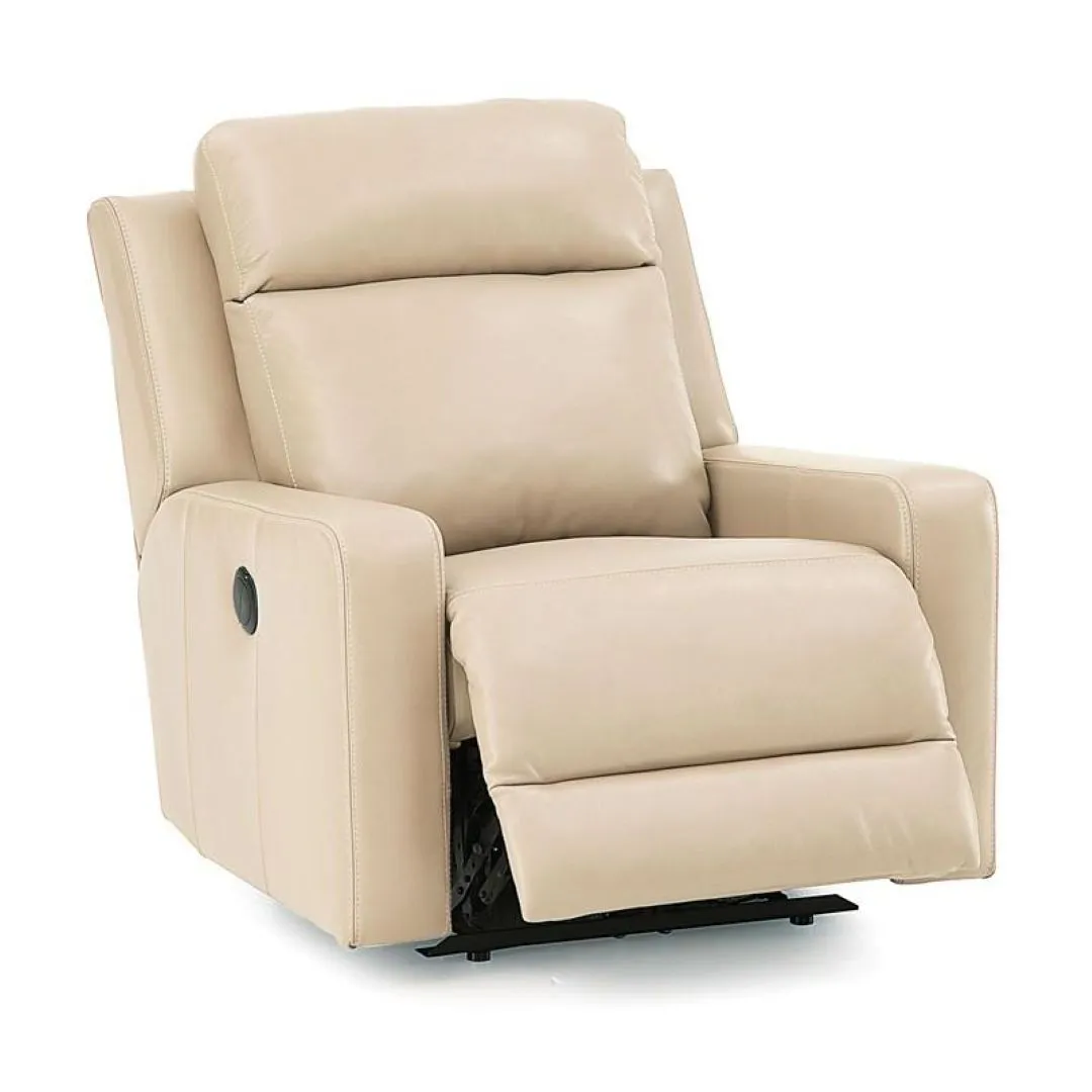 SILLON RECLINABLE MANUAL CUERINA BEIGE
