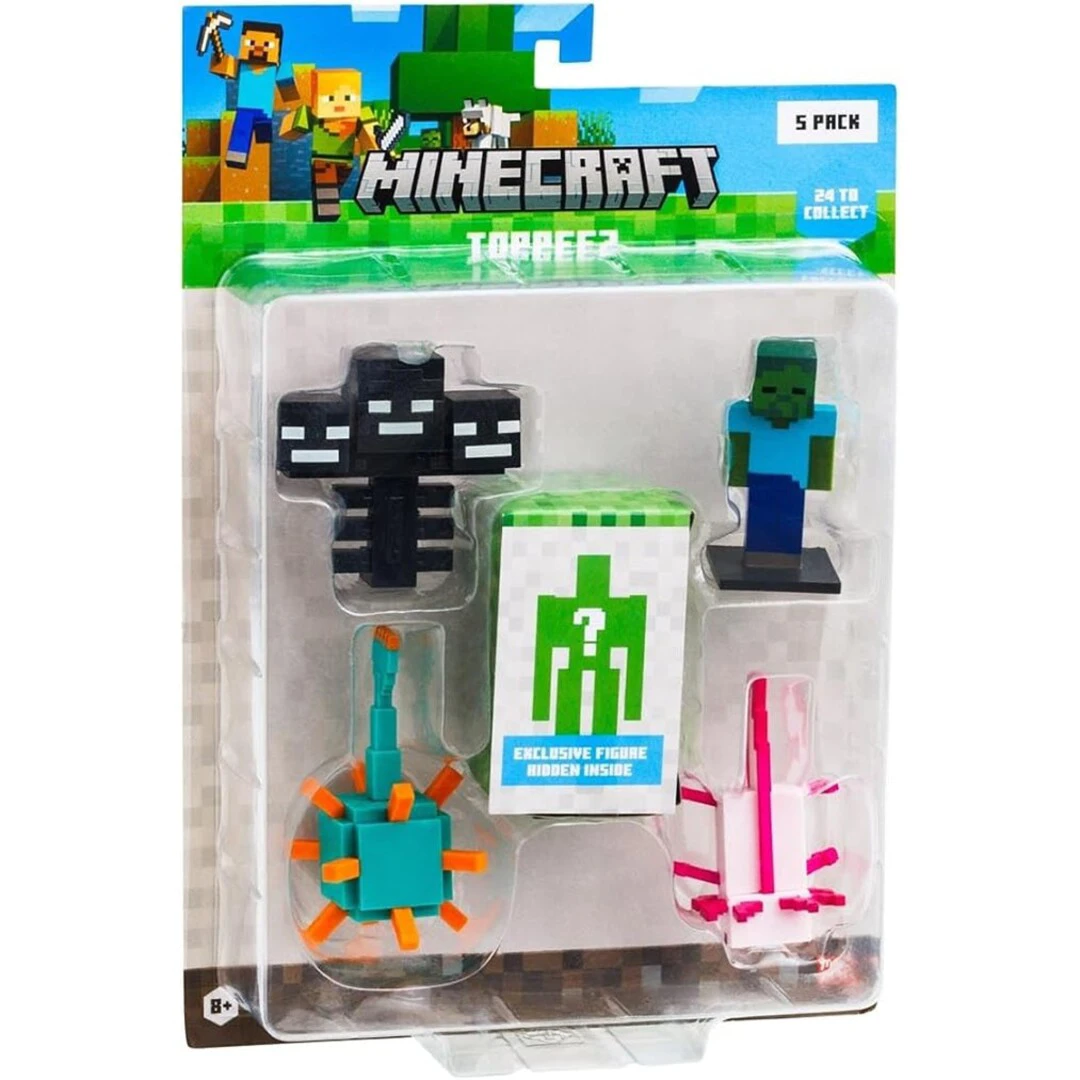 MINECRAFT 3D TOPPEEZ 4 PACK BLISTER