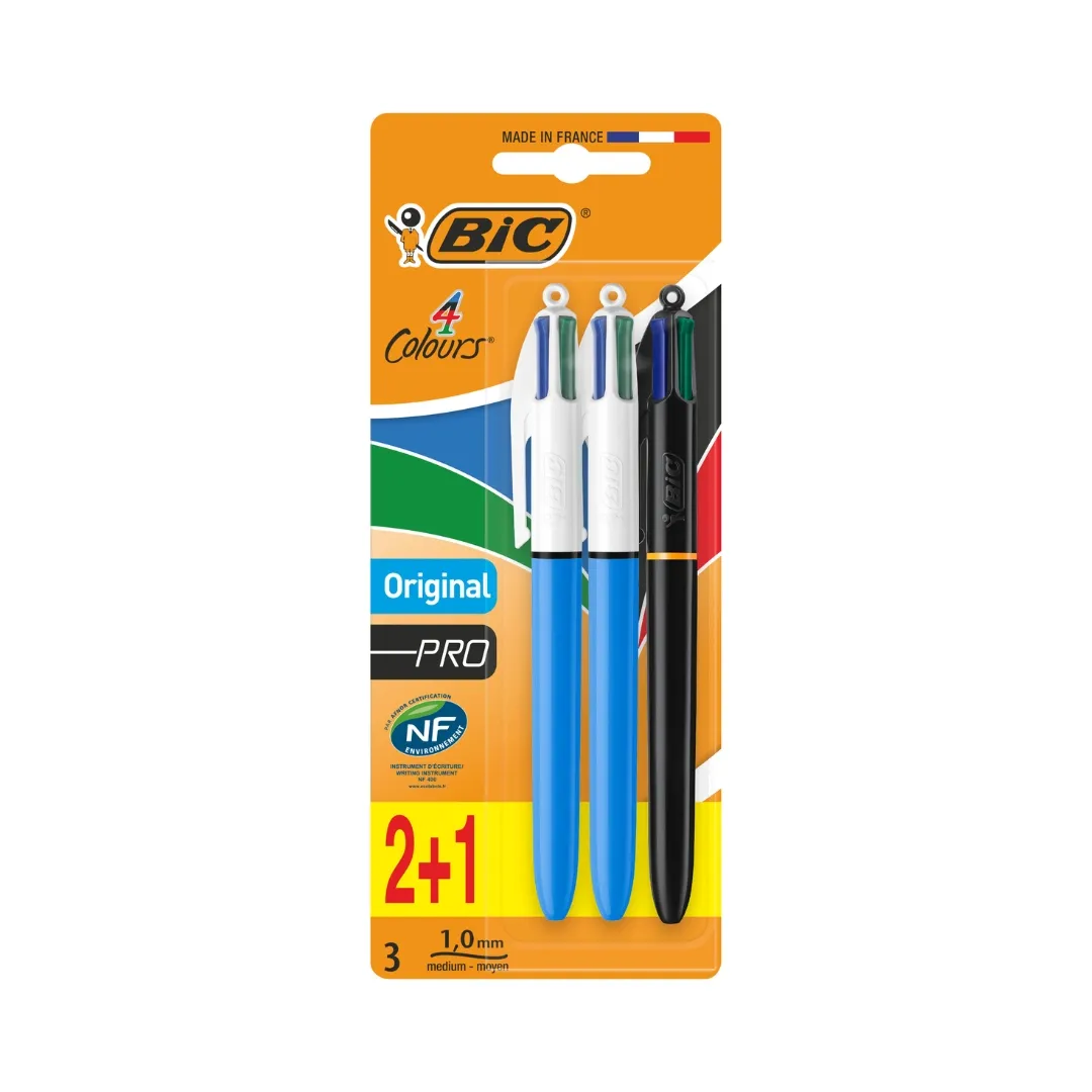 BIC BOLIGRAFO 4 COLOR BL 2+1 PRO