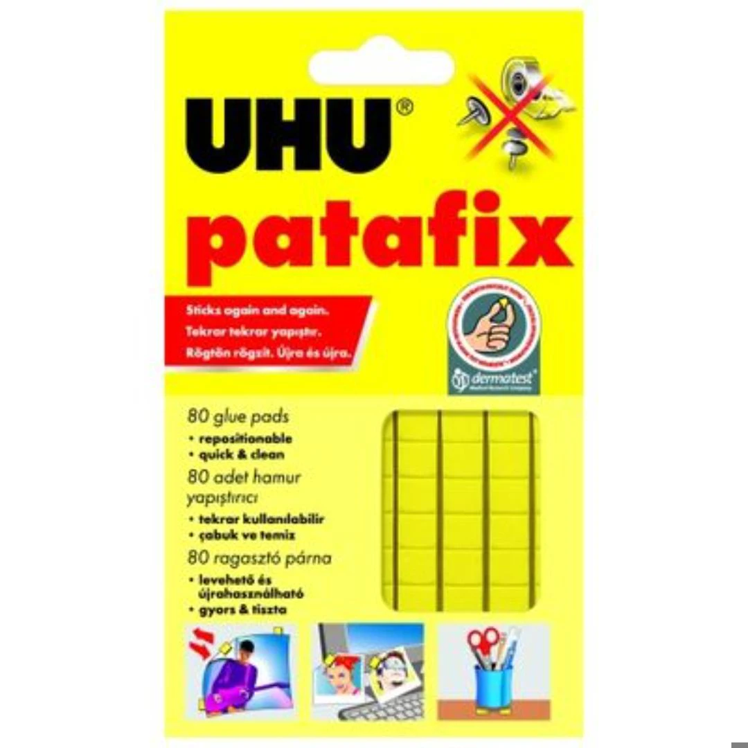 PEGAMENTO UHU PATAFIX YELLOW 80 PADS