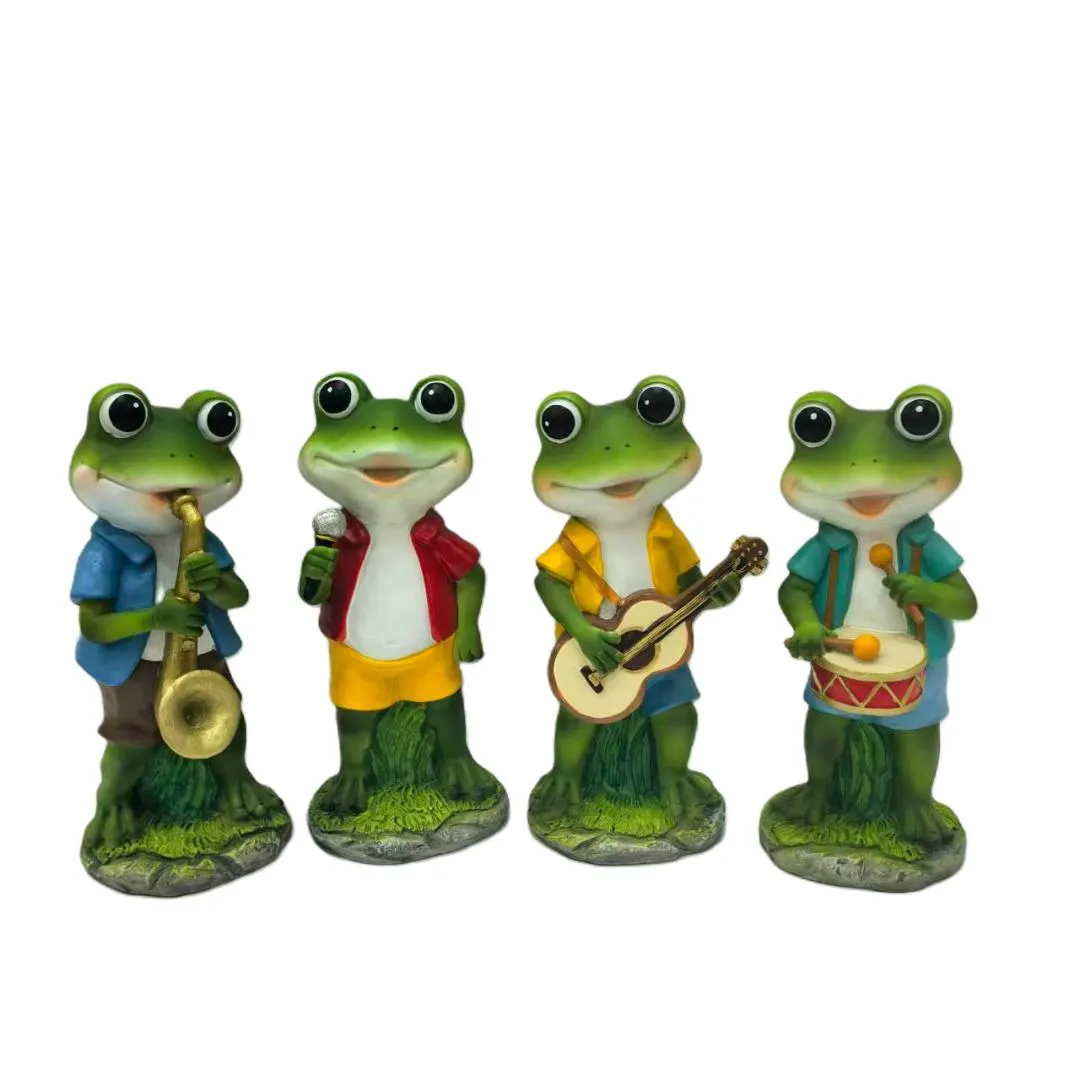 SET DE ADORNO JARDIN RANAS 4PCS