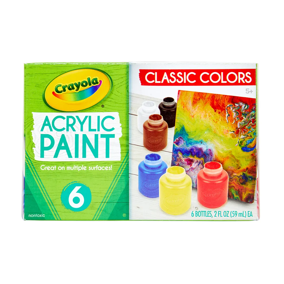 SET D/PINTURAS ACRILICAS 2 OZ. CRAYOLA 6
