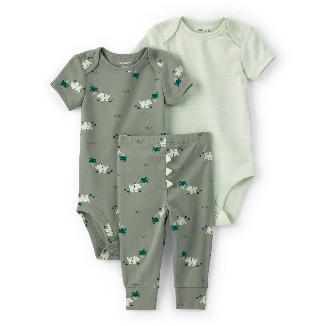 MAMELUCO MC C/PANT DINO 3PCS