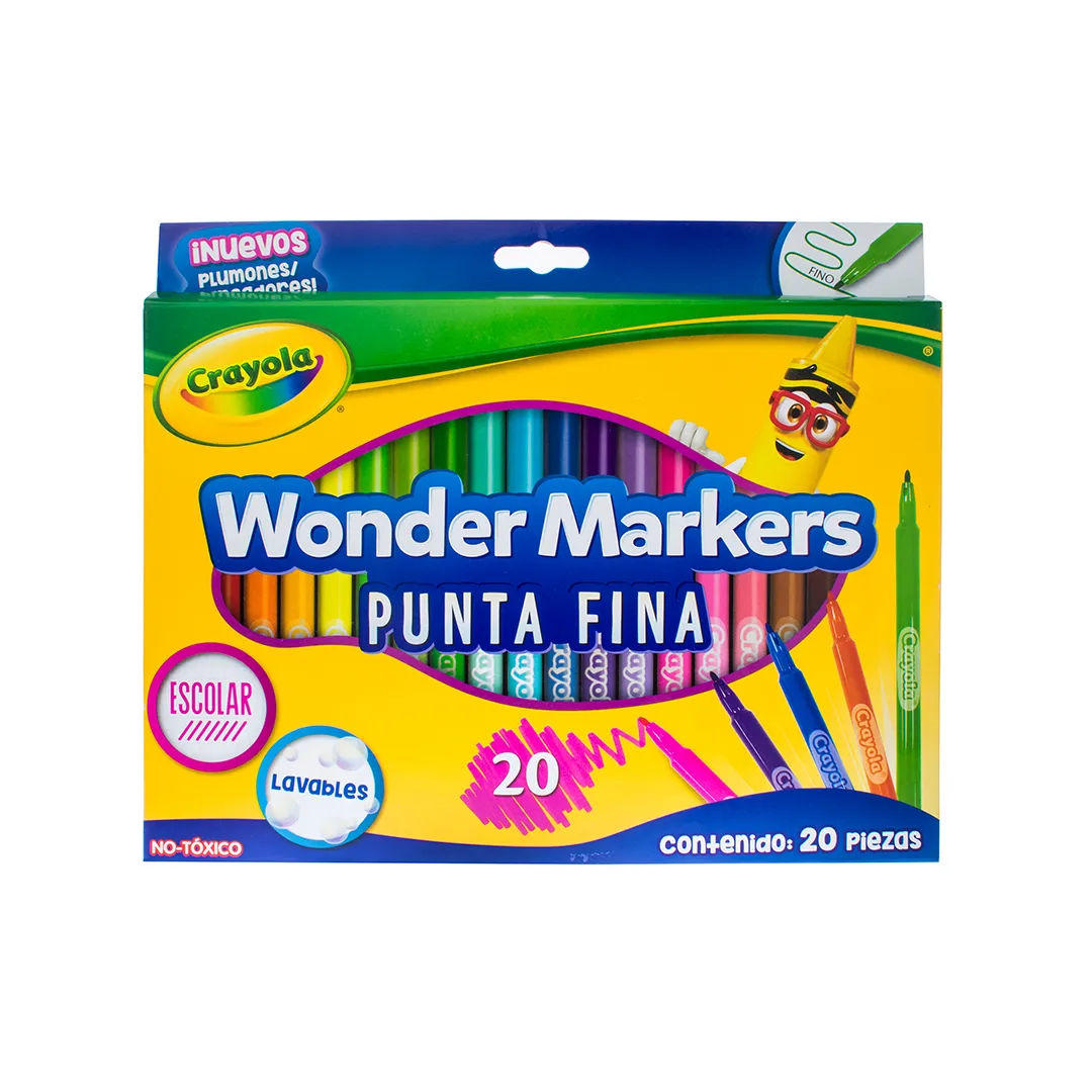 MARCADORES 20PCS WASHABLE