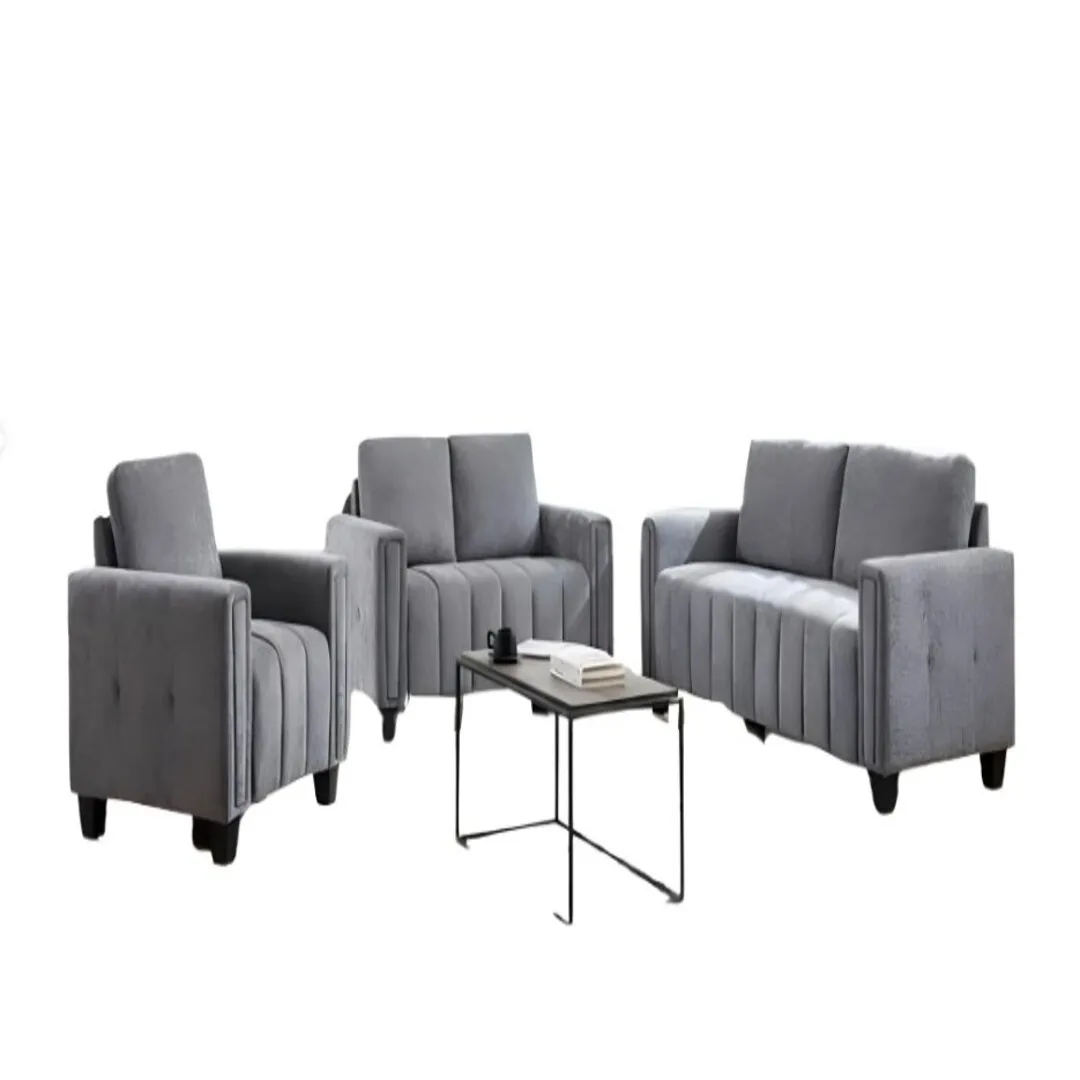 JUEGO DE SALA 3 PZ GRIS OSCURO