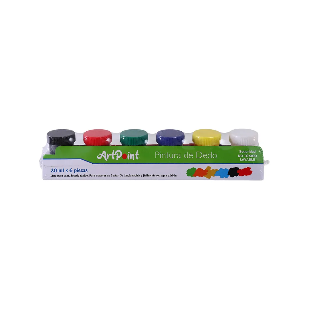 PINTURA DE DEDO 20ML 6 PCS