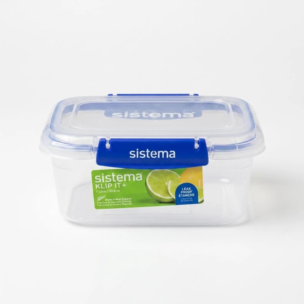 RECIPIENTE PLAST. RECT. 1L KLIP IT PLUS