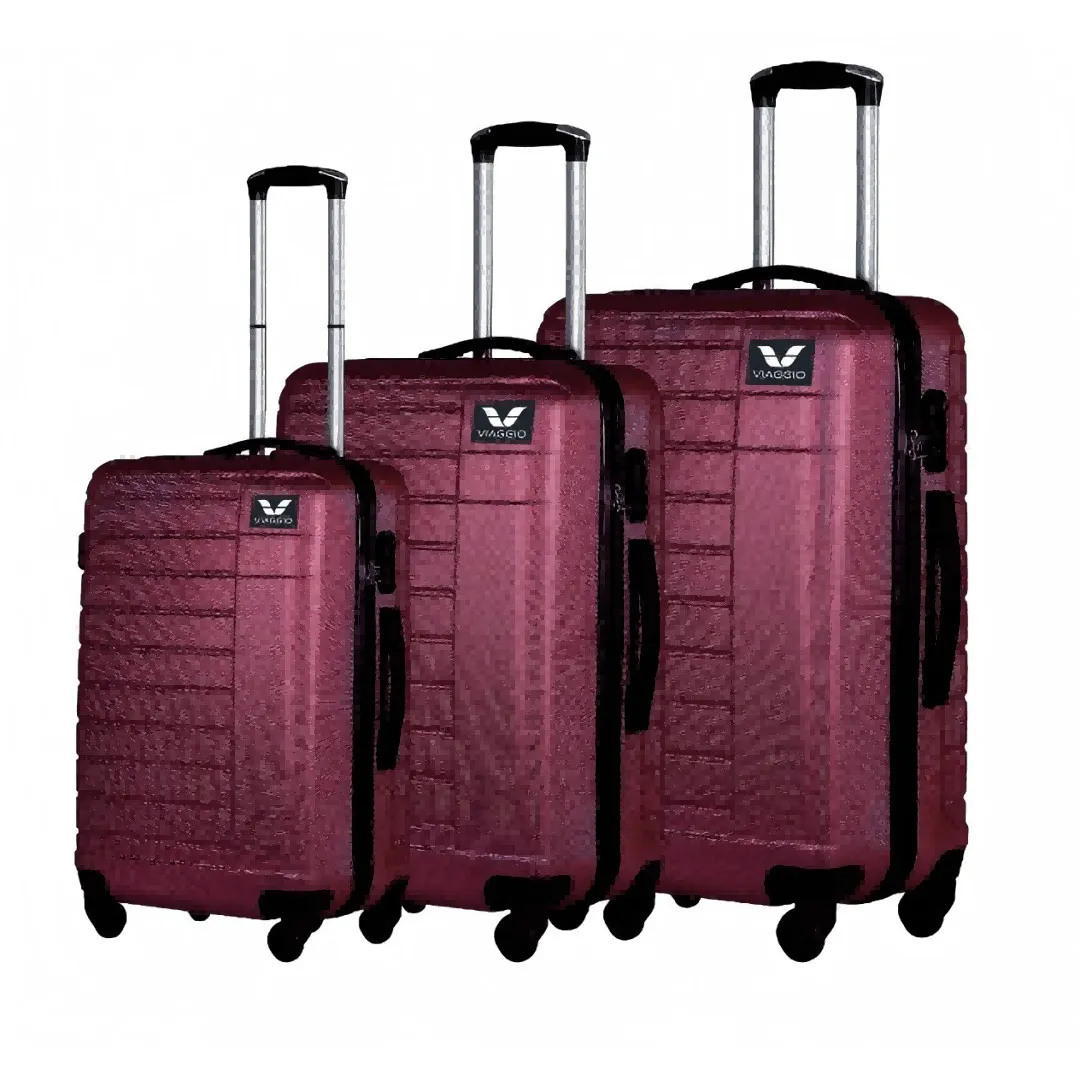 SET DE MALETA 3PCS VIAGGIO BORDEUX