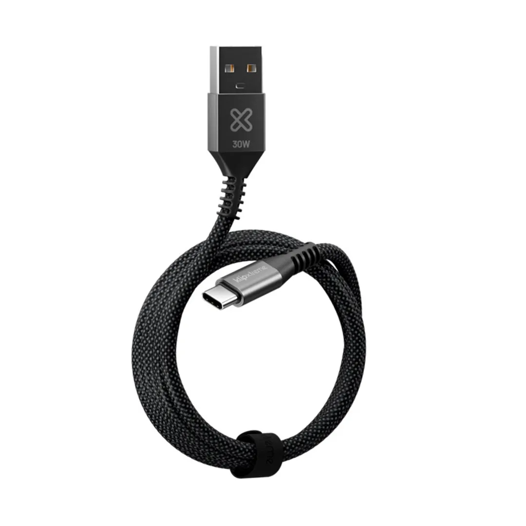 CABLE KLIP XTRE/USB-A USB-C/30W/6FT/1.8M