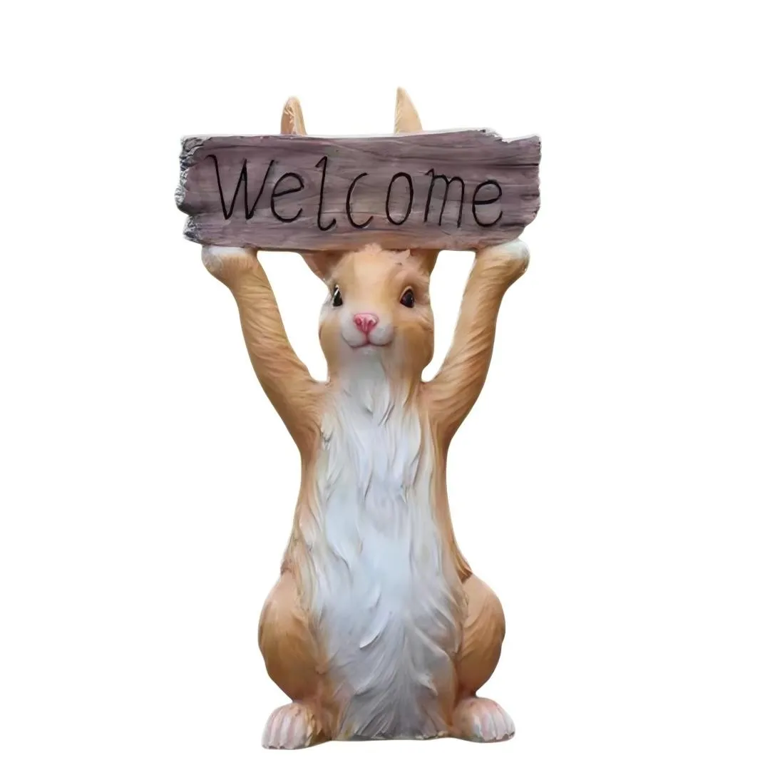 ADORNO JARDIN CONEJO WELCOME