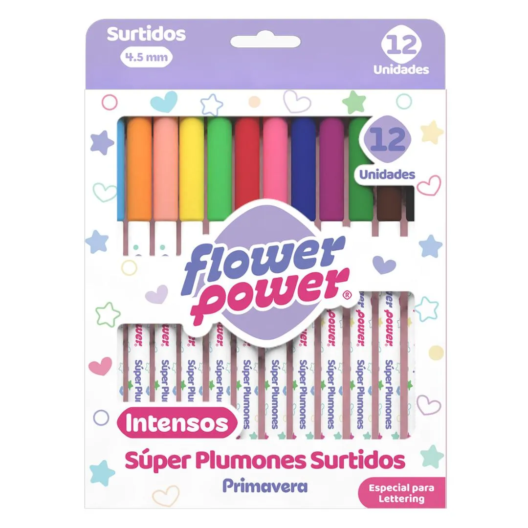 MARCADOR SUPER PLUMON FLOWER  X12