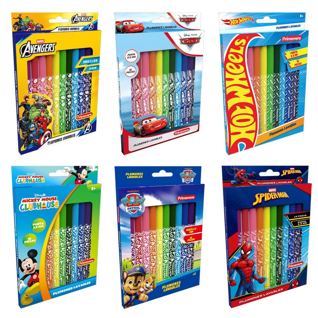 MARCADOR LAVABLE NIÑO X 10