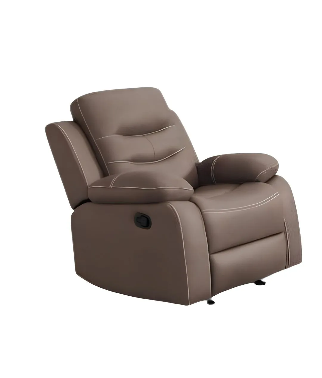 SILLON RECLINABLE MANUAL CUERINA CAFÉ